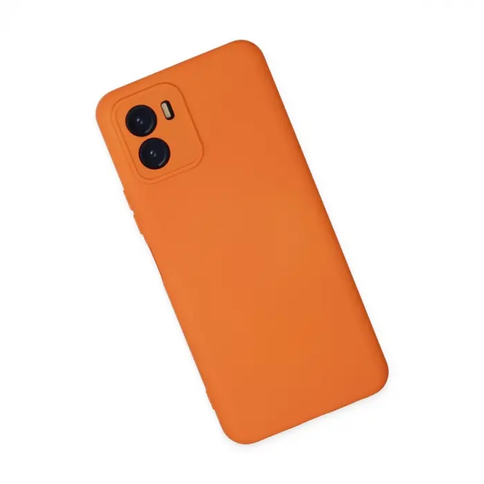 Vivo Y15s Kılıf Nano İçi Kadife Silikon - Turuncu