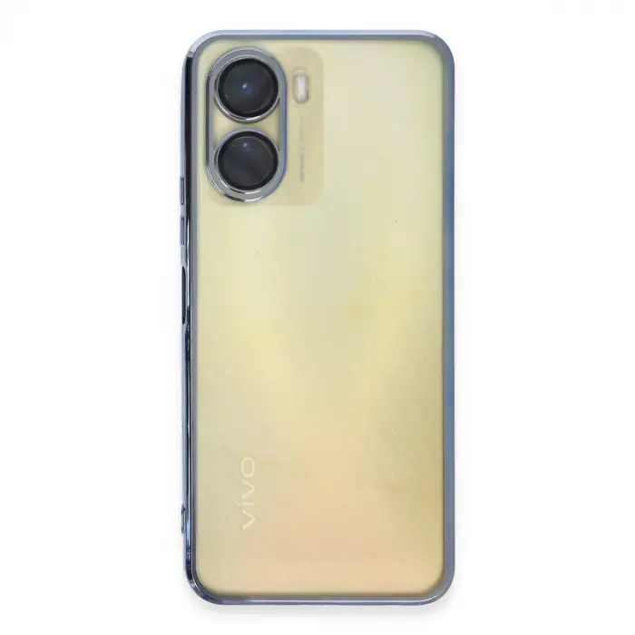Vivo Y16 Kılıf Razer Lensli Silikon - Açık Mavi