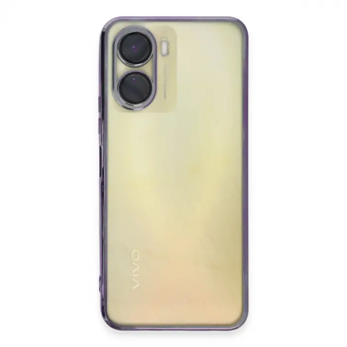 Vivo Y16 Kılıf Razer Lensli Silikon - Mor