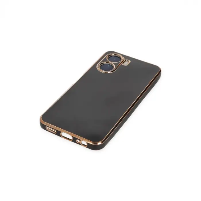 Vivo Y16 Kılıf Volet Silikon - Siyah