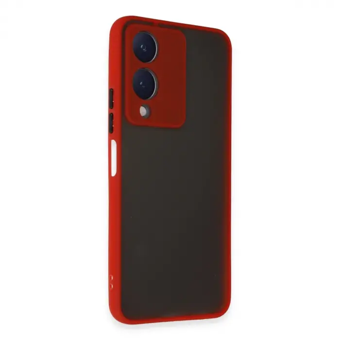 Vivo Y17s Kılıf Montreal Silikon Kapak - Kırmızı