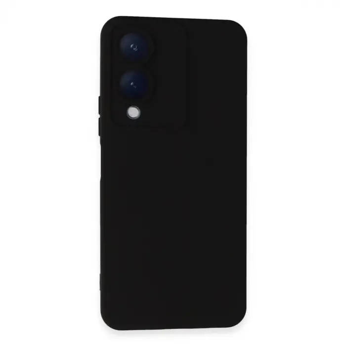 Vivo Y17s Kılıf Nano İçi Kadife Silikon - Siyah