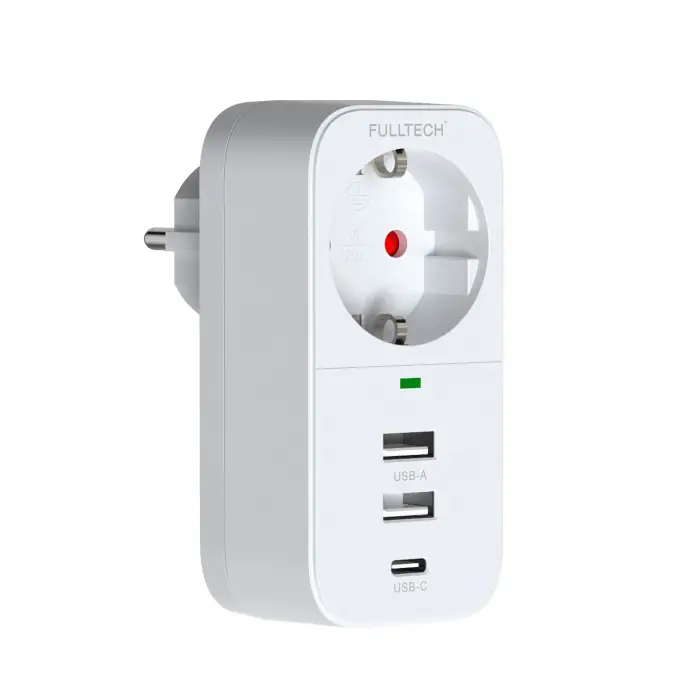 Vothoon 2.4a Çıkışlı 2xusb 1xtype-c Tekli Priz Ftr-17