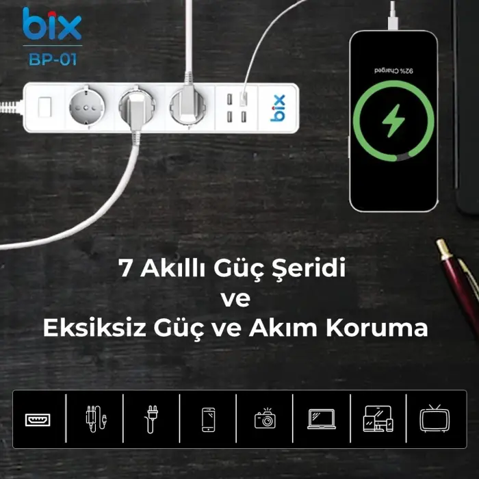 Vtn Bp-01 Wifi Yüksek Akım Korumalı Hızlı Şarj Özellikli Akıllı Priz