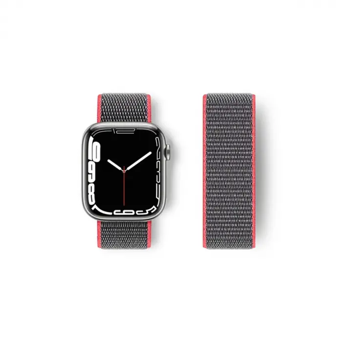 Watch 38mm Hasırlı Cırtcırtlı Kordon - Pembe