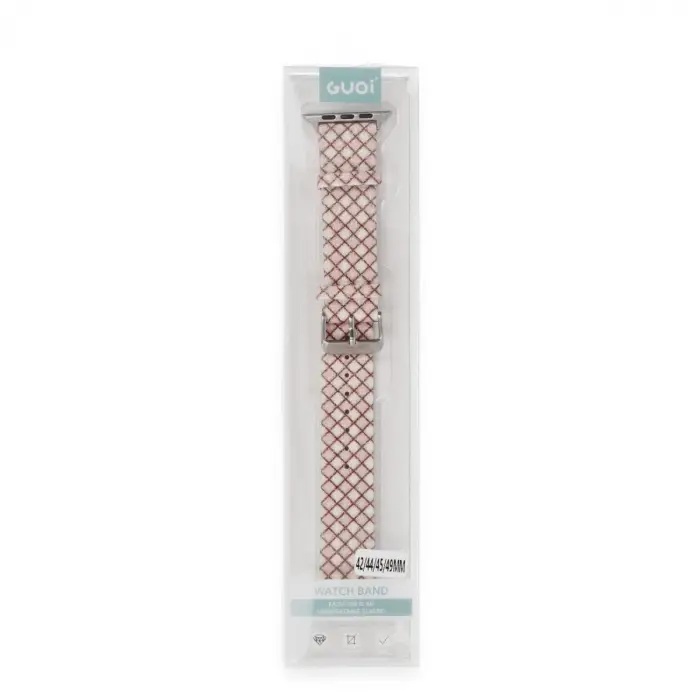Watch 38mm Karo Motif Kordon - Pembe