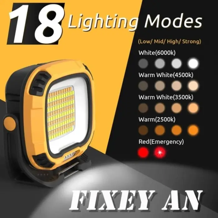 Wison Ws-582 Powerbank Özellikli Tripod Bağlantılı Mıknatıslı 3500 Lümen Usb Şarjlı Çalışma Feneri