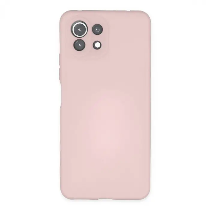 Xiaomi Mi 11 Lite Kılıf Nano İçi Kadife Silikon - Pudra