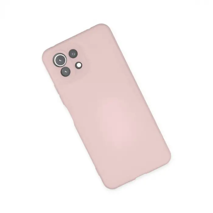 Xiaomi Mi 11 Lite Kılıf Nano İçi Kadife Silikon - Pudra