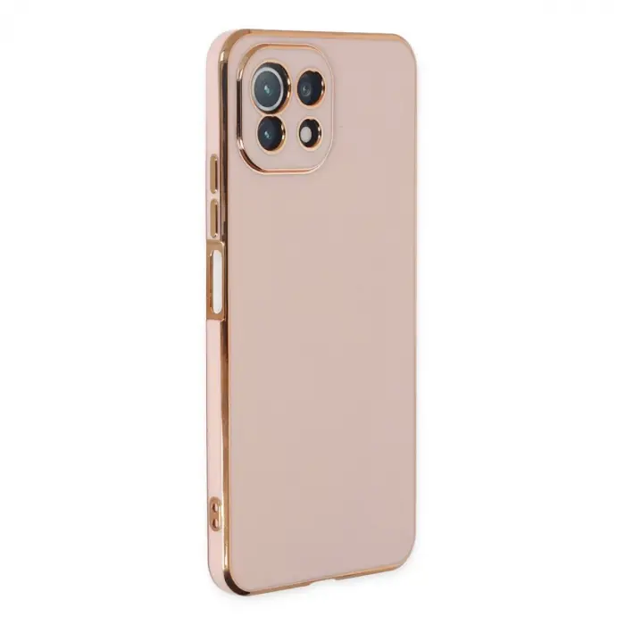 Xiaomi Mi 11 Lite Kılıf Volet Silikon - Pembe