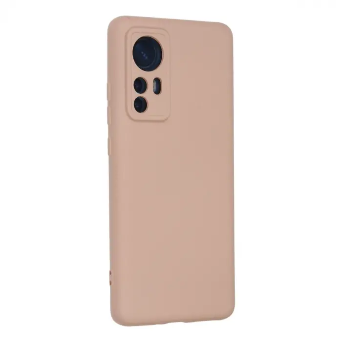Xiaomi Mi 12 Kılıf Nano İçi Kadife Silikon - Pudra