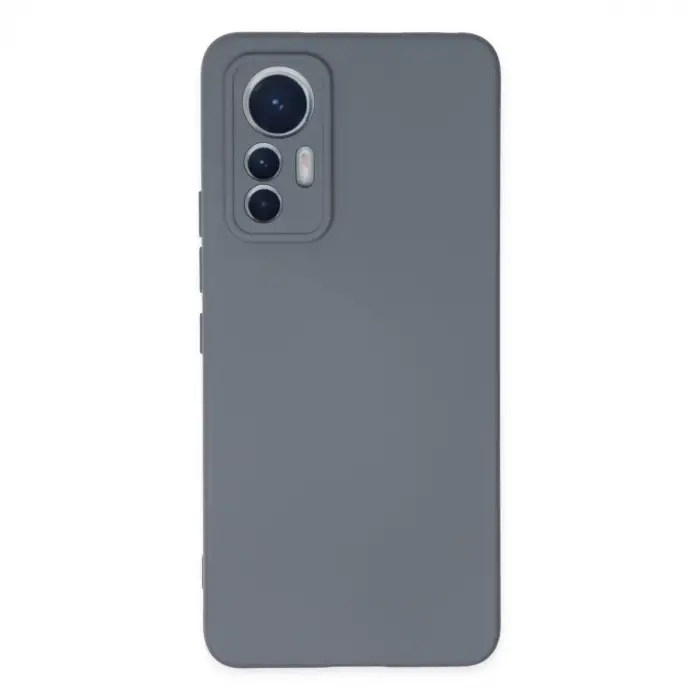 Xiaomi Mi 12 Lite Kılıf Nano İçi Kadife Silikon - Gri