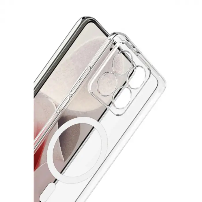 Xiaomi Mi 14t Pro Combo Sert Şeffaf Magsafe Kapak - Şeffaf