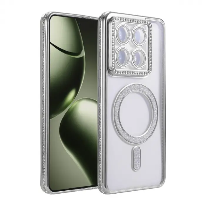 Xiaomi Mi 14t Pro Joke Simli Magneticsafe Kılıf - Gümüş