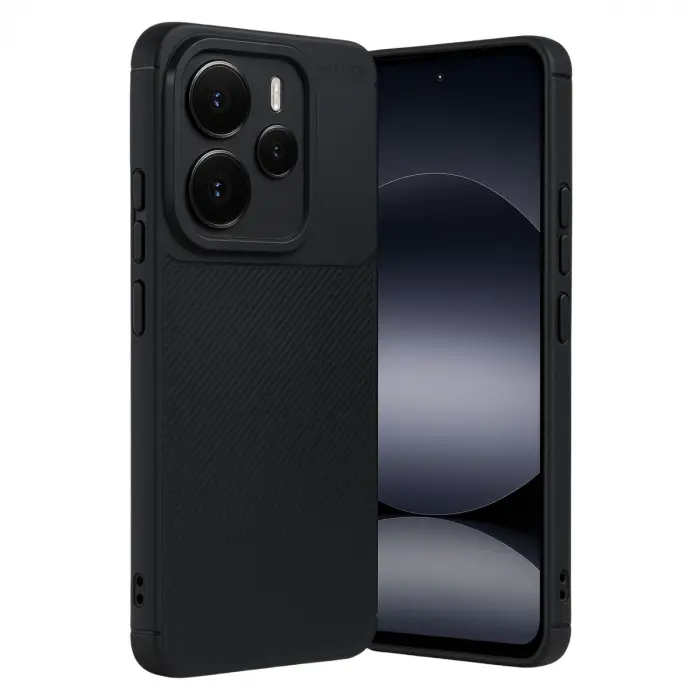 Xiaomi Note 14 5g Auto Focus Karbon Kapak - Siyah