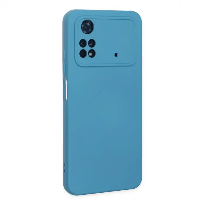 Xiaomi Poco M4 Pro 4g Kılıf Nano İçi Kadife Silikon - Mavi