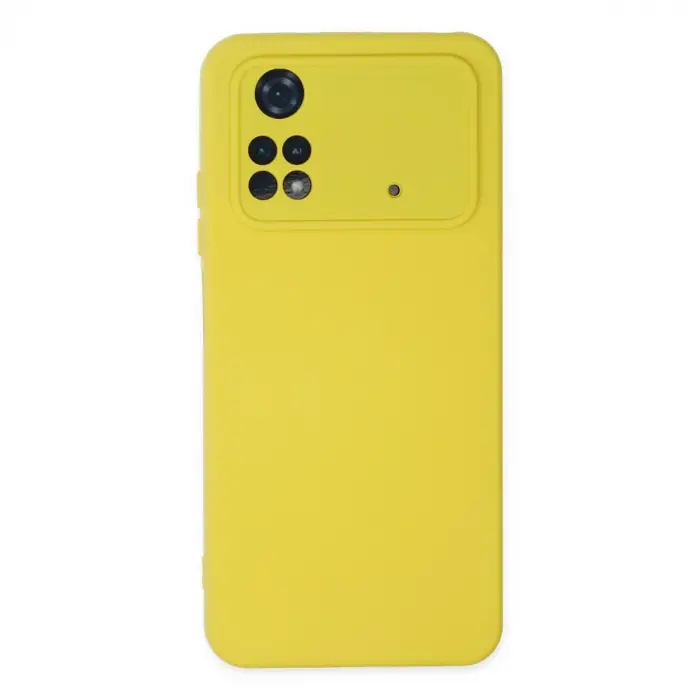 Xiaomi Poco M4 Pro 4g Kılıf Nano İçi Kadife Silikon - Sarı