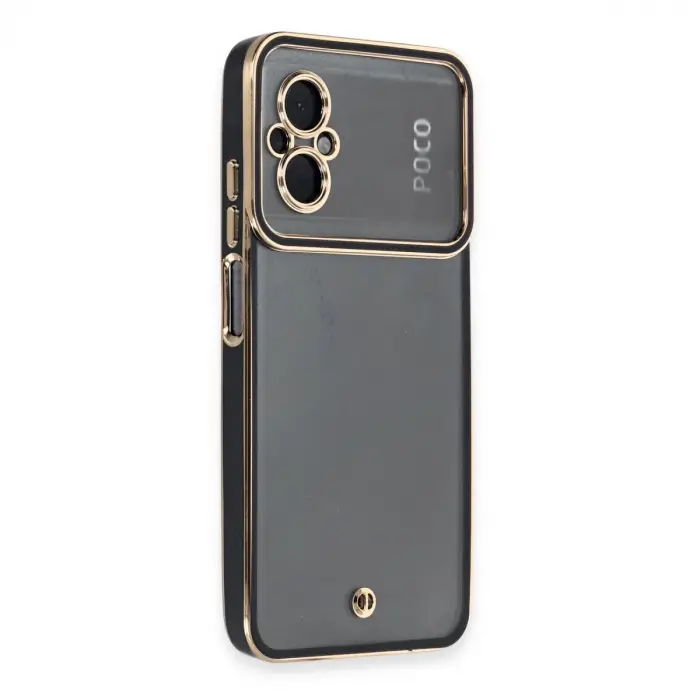 Xiaomi Poco M5 Kılıf Liva Lens Silikon - Siyah