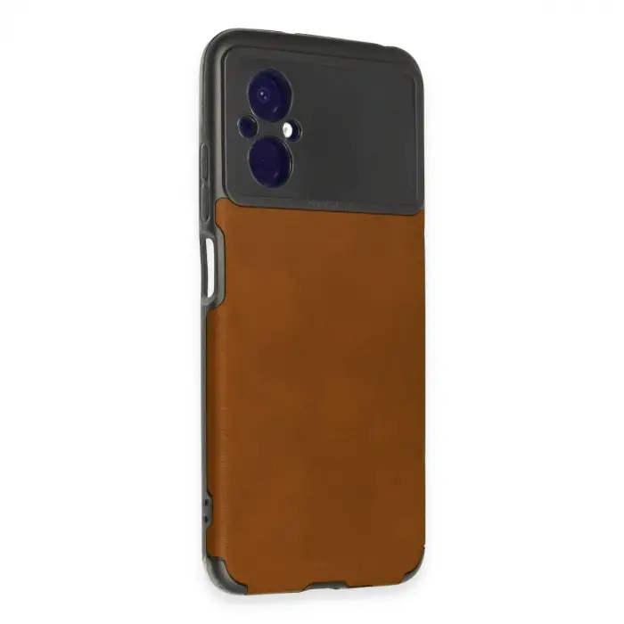 Xiaomi Poco M5 Kılıf Loop Deri Silikon - Kahverengi