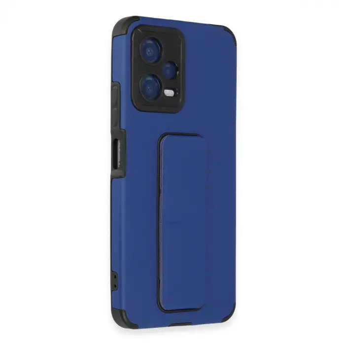 Xiaomi Poco X5 5g Kılıf Mega Standlı Silikon - Mavi