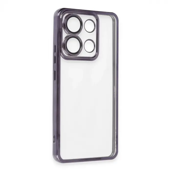 Xiaomi Poco X6 Kılıf Razer Lensli Silikon - Mor