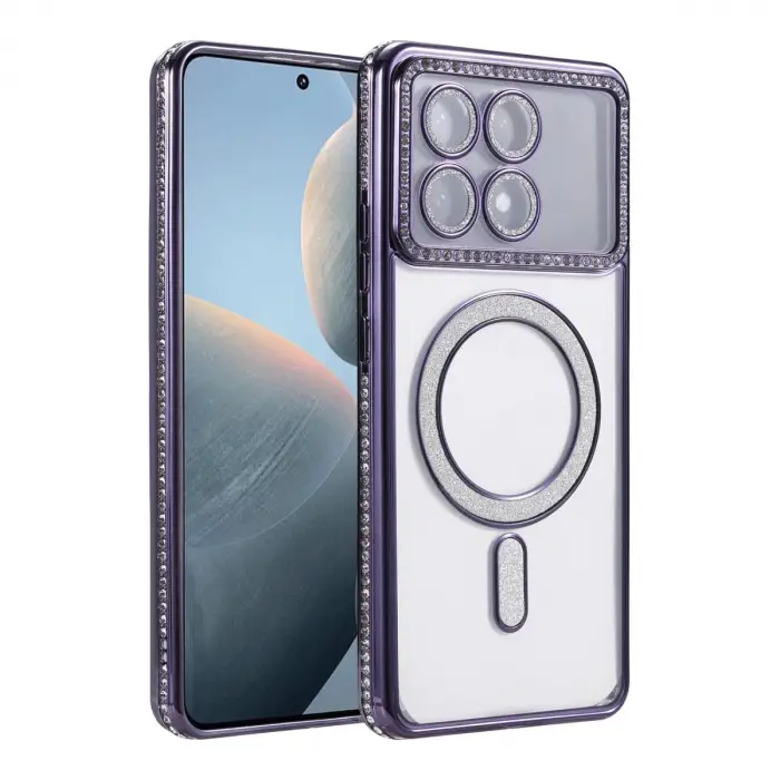 Xiaomi Poco X6 Pro Joke Simli Magneticsafe Kılıf - Derin Mor