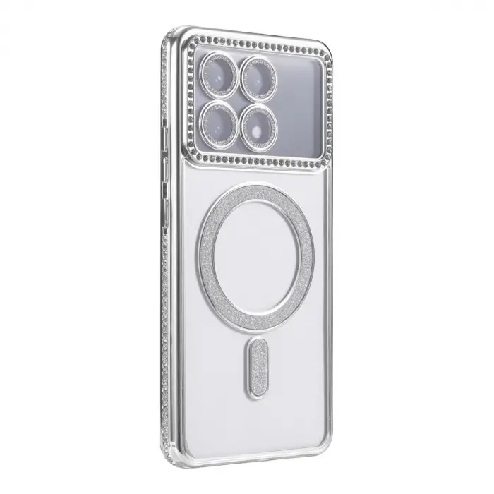 Xiaomi Poco X6 Pro Joke Simli Magneticsafe Kılıf - Gümüş