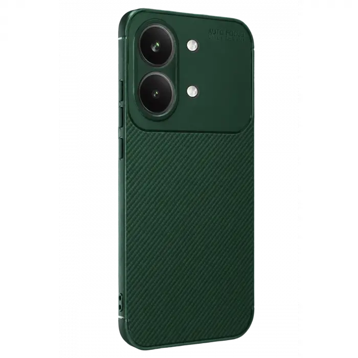 Xiaomi Poco X8 Pro Max Auto Focus Karbon Kapak - Koyu Yeşil