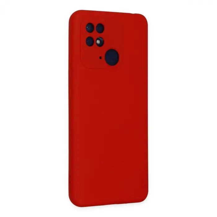 Xiaomi Redmi 10c Kılıf Nano İçi Kadife Silikon - Kırmızı