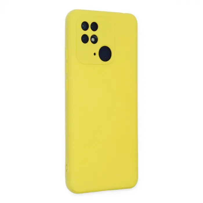 Xiaomi Redmi 10c Kılıf Nano İçi Kadife Silikon - Sarı