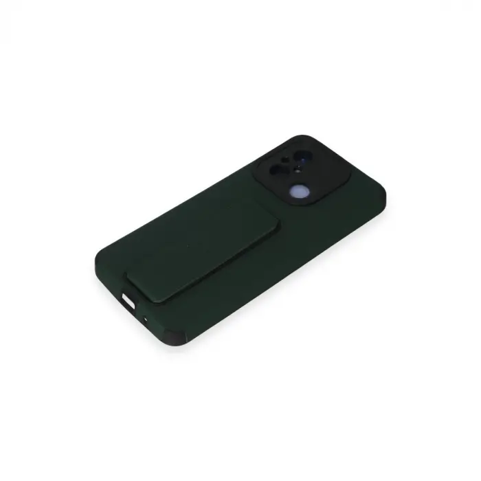 Xiaomi Redmi 12c Kılıf Mega Standlı Silikon - Yeşil