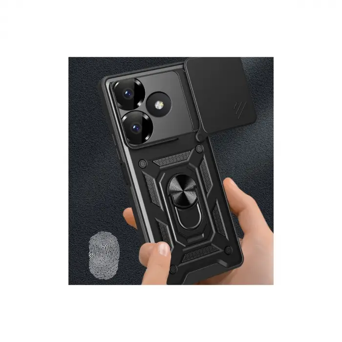 Xiaomi Redmi 13 4g Kılıf Pars Lens Yüzüklü Silikon - Gümüş