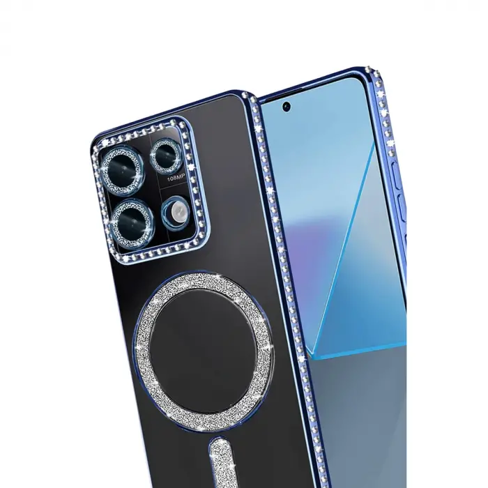 Xiaomi Redmi 13c Joke Simli Magneticsafe Kılıf - Mavi