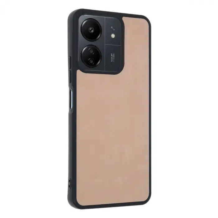 Xiaomi Redmi 13c Kılıf Aras Deri Kapak - Pudra