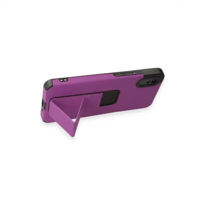 Xiaomi Redmi 9a Kılıf Mega Standlı Silikon - Mor