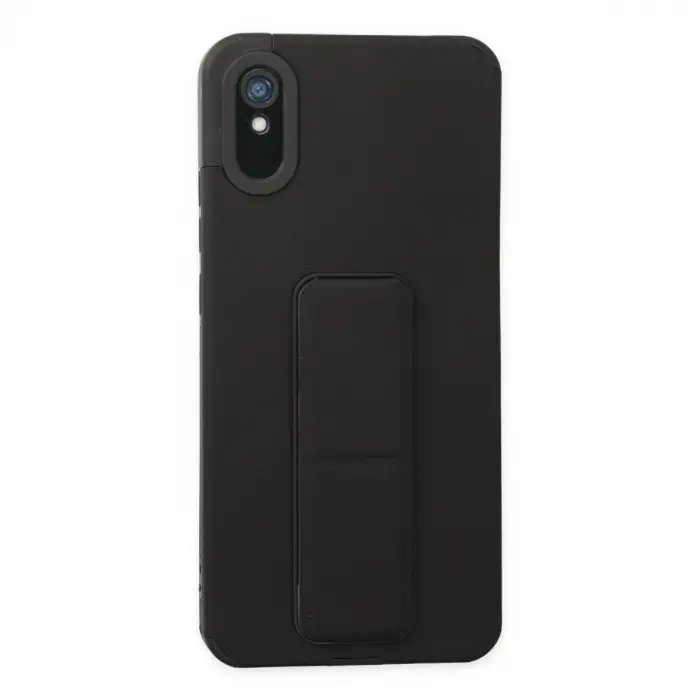 Xiaomi Redmi 9a Kılıf Mega Standlı Silikon - Siyah