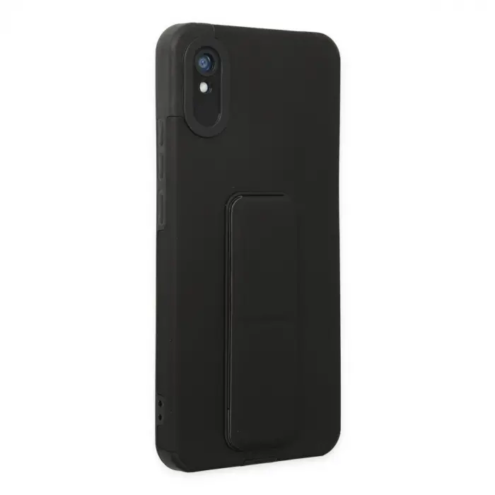Xiaomi Redmi 9a Kılıf Mega Standlı Silikon - Siyah