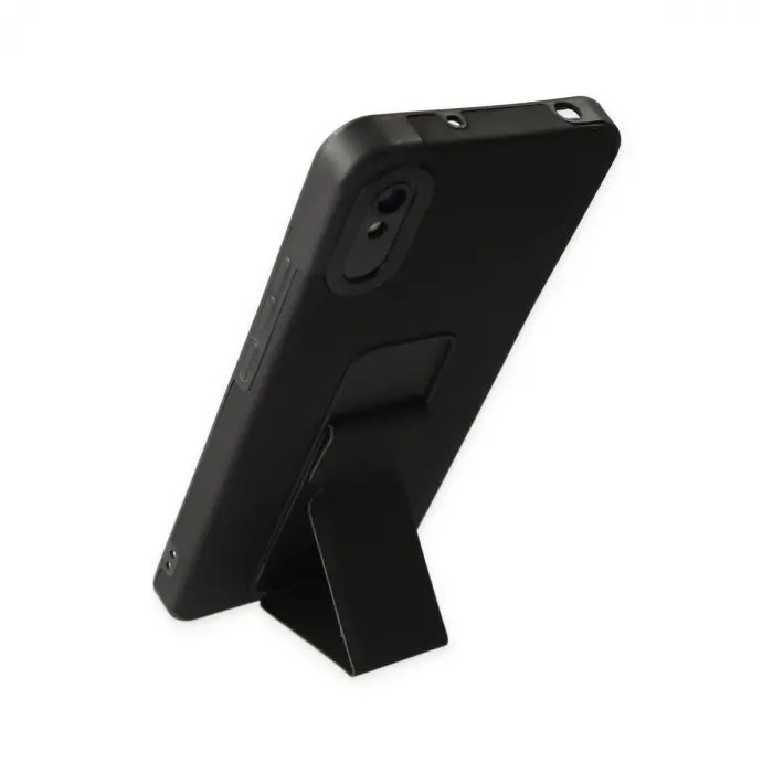 Xiaomi Redmi 9a Kılıf Mega Standlı Silikon - Siyah