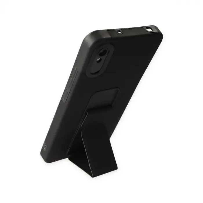 Xiaomi Redmi 9a Kılıf Mega Standlı Silikon - Siyah