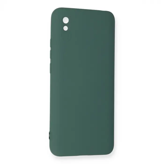 Xiaomi Redmi 9a Kılıf Nano İçi Kadife Silikon - Koyu Yeşil