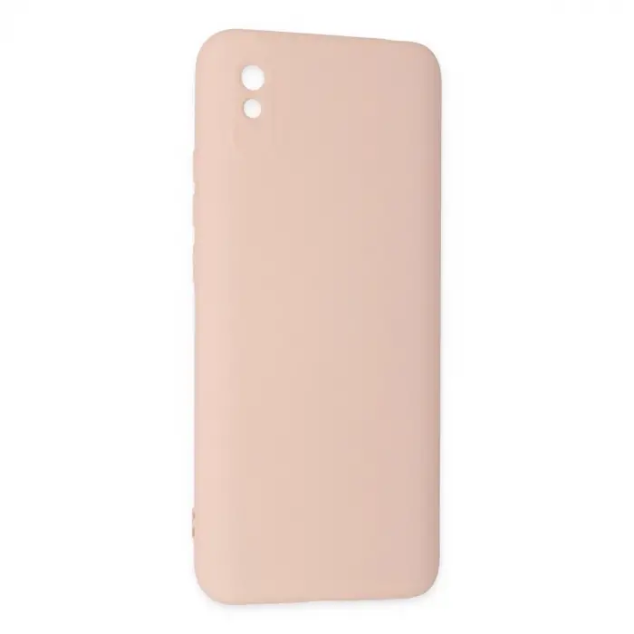 Xiaomi Redmi 9a Kılıf Nano İçi Kadife Silikon - Pudra