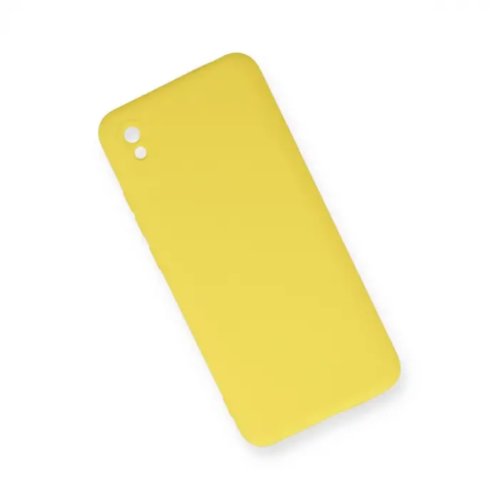 Xiaomi Redmi 9a Kılıf Nano İçi Kadife Silikon - Sarı