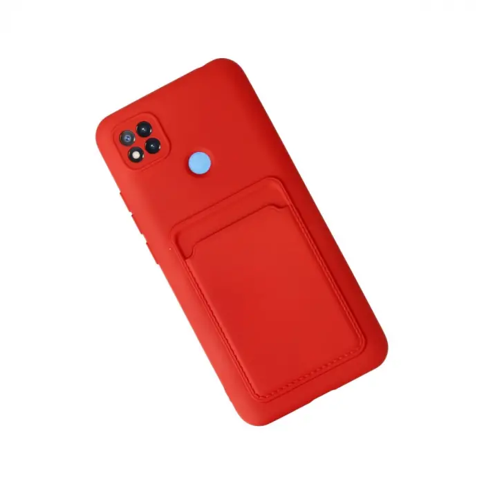 Xiaomi Redmi 9c Kılıf Kelvin Kartvizitli Silikon - Kırmızı