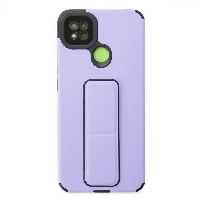 Xiaomi Redmi 9c Kılıf Mega Standlı Silikon - Lila