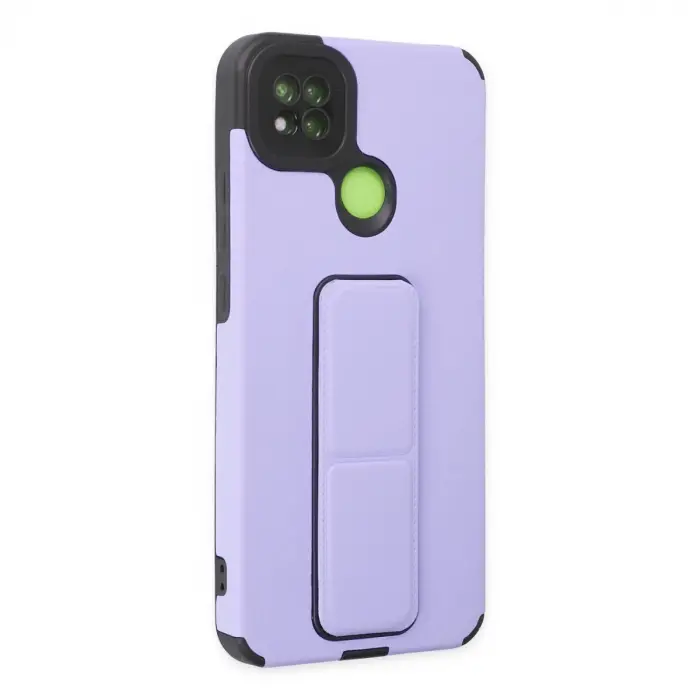 Xiaomi Redmi 9c Kılıf Mega Standlı Silikon - Lila