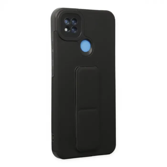 Xiaomi Redmi 9c Kılıf Mega Standlı Silikon - Siyah