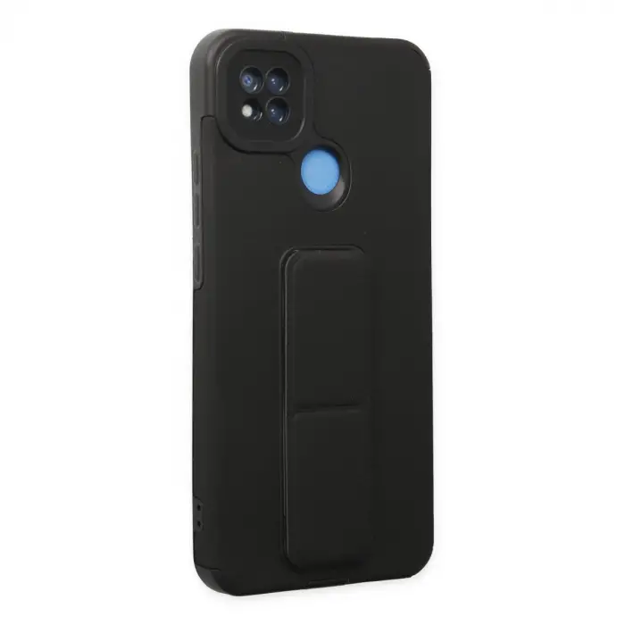 Xiaomi Redmi 9c Kılıf Mega Standlı Silikon - Siyah