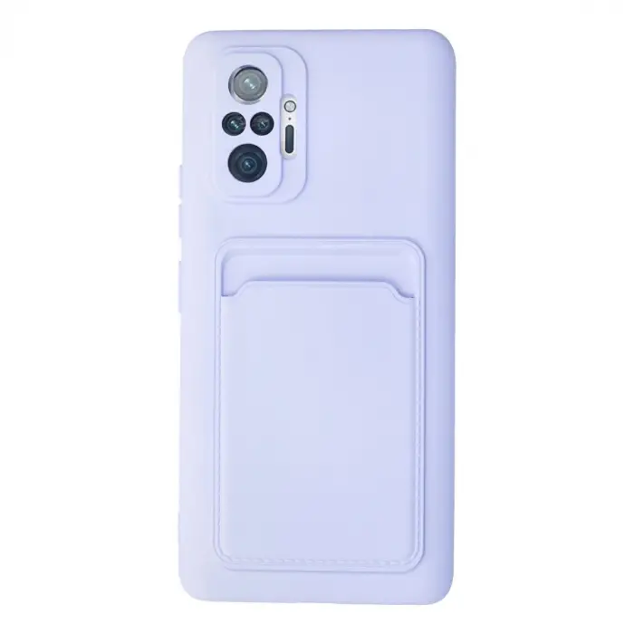 Xiaomi Redmi Note 10 Pro Kılıf Kelvin Kartvizitli Silikon - Lila