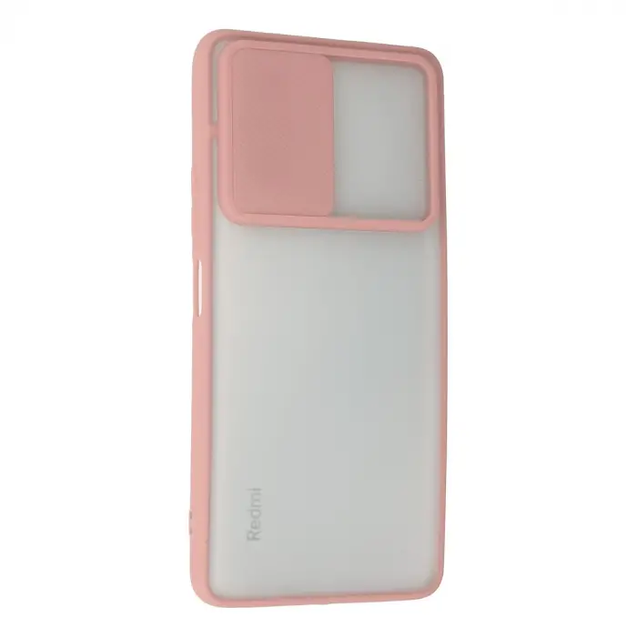 Xiaomi Redmi Note 10 Pro Kılıf Palm Buzlu Kamera Sürgülü Silikon - Pembe