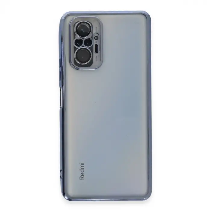 Xiaomi Redmi Note 10 Pro Kılıf Razer Lensli Silikon - Açık Mavi